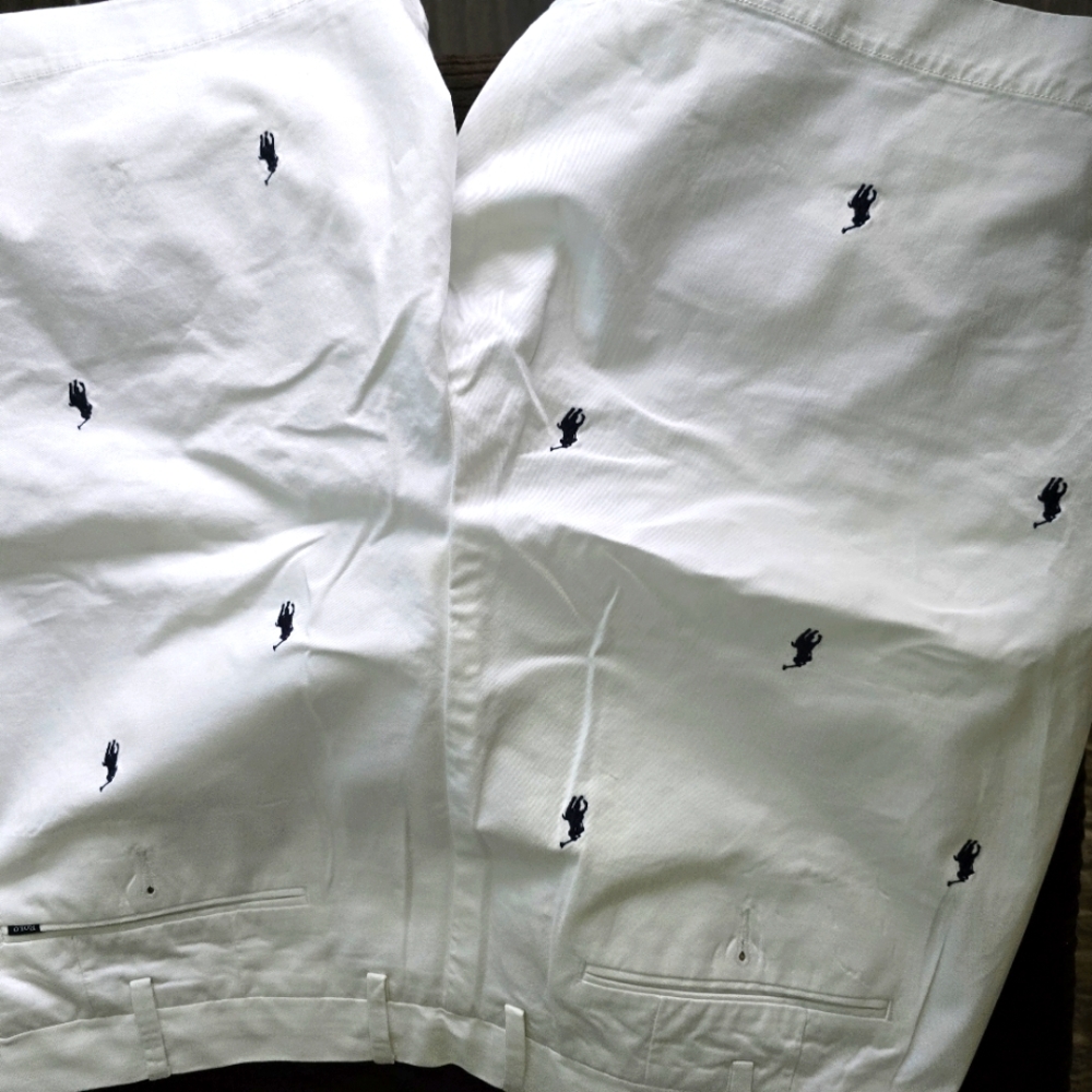 Polo Ralph Lauren ( Pony Embroidered) Shorts White and Blue